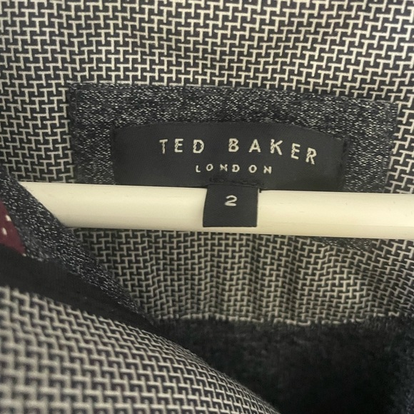 Ted Baker Navy Blue 1/4 Zip Pullover Sweatshirt‎ Size Small Stretch Soft EUC - Picture 5 of 7